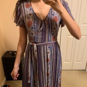 Free People look alike Maxi Bohemian Wrap Dress